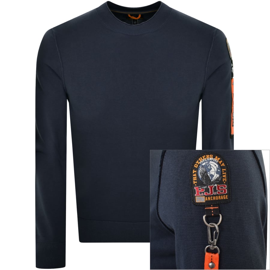 Parajumpers Knitwear BASIC BRAW CREWNECK SWEATER BLUE NAVY male M